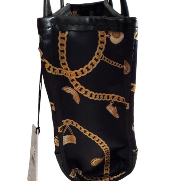 Kurt Geiger Black Quilted Mini Tote with Gold Chain Print💝 - Picture 3 of 10